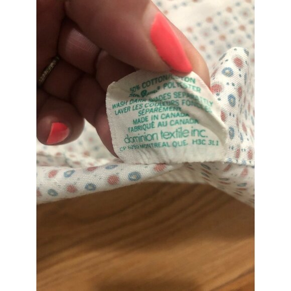 Texmade Truprest II Floral Pink/Blue Flowers DOUBLE Flat Sheet Vintage EEUC - Picture 5 of 7